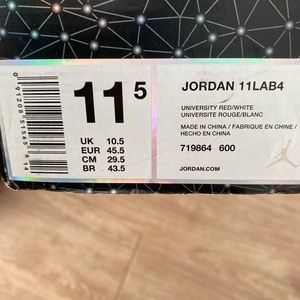 Jordan. Red. 4 11lab. Used.